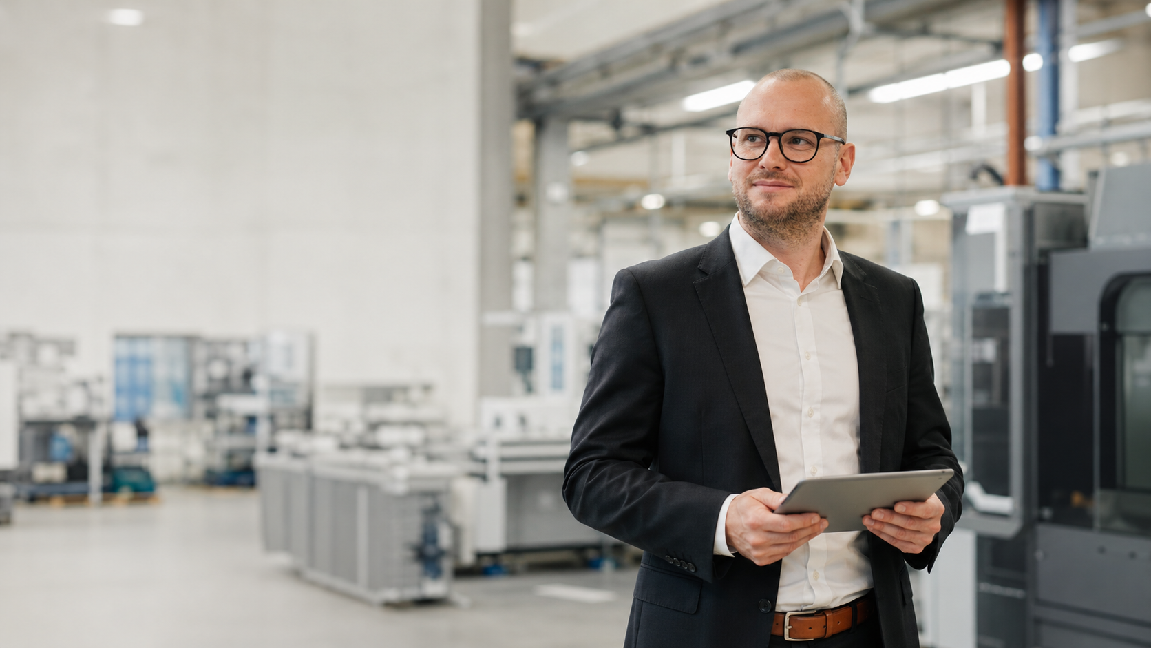 Stefan Schilling in industriellem Produktionsumfeld